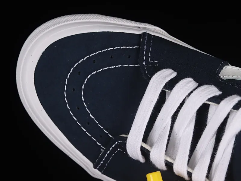 All categories Vans Vans series Vans Mid Vans China Vans Vault OG Sk8-Mid Vans official high-end branch navy blue mid-top retro simple casual canvas shoes VN0A4BVCNAV